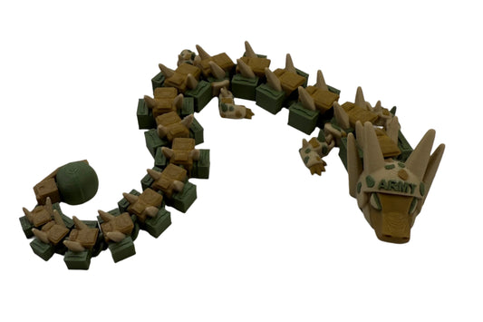 Desert Camo Dragon (Small) – 3D Printed