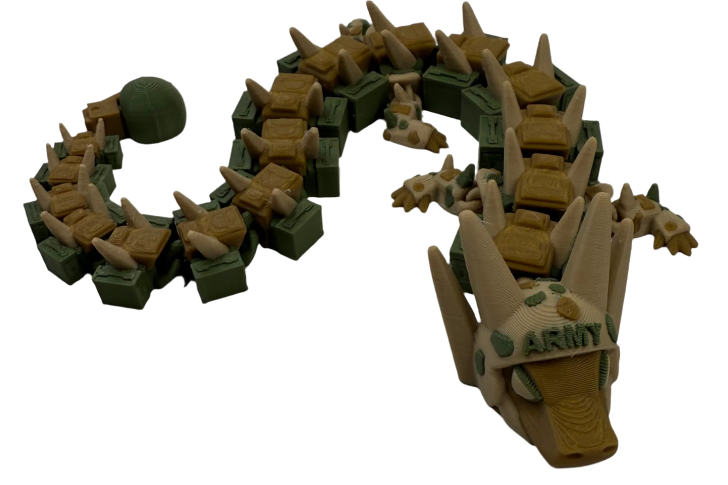 Desert Camo Dragon (Small) – 3D Printed