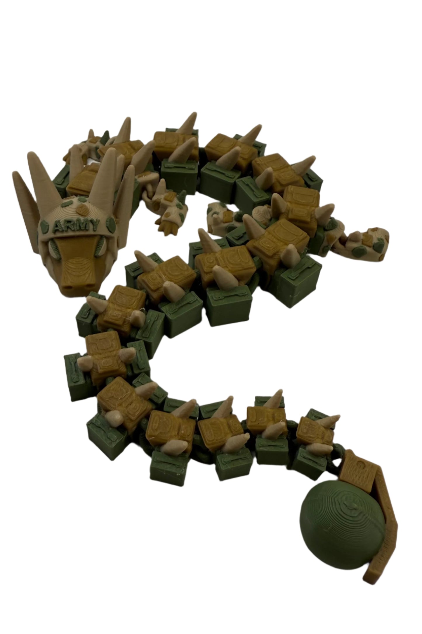 Desert Camo Dragon (Small) – 3D Printed