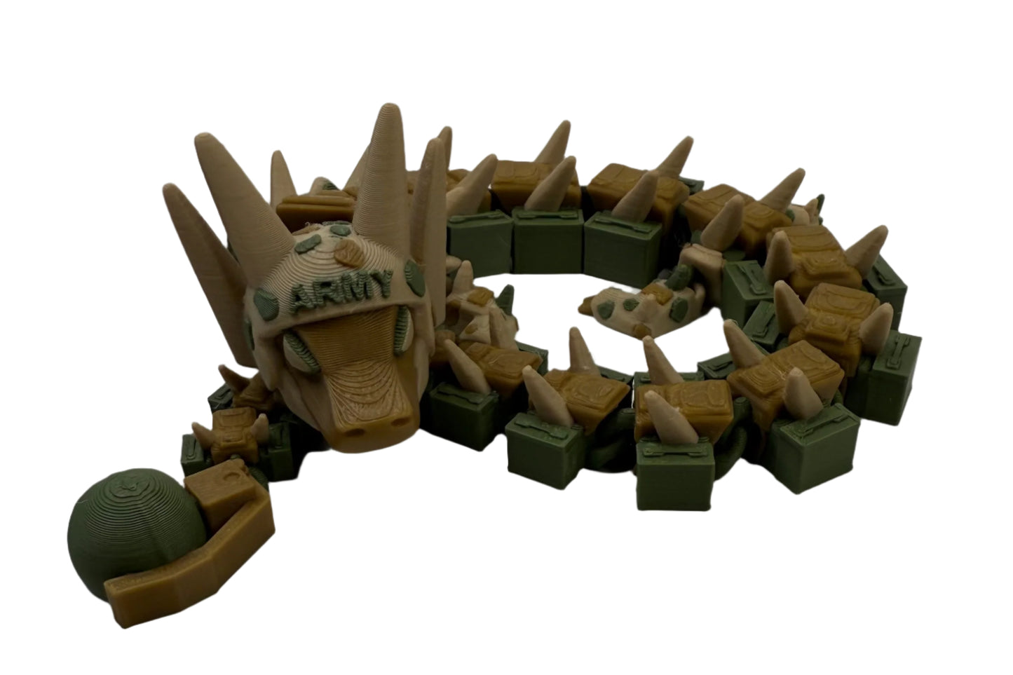 Desert Camo Dragon (Small) – 3D Printed