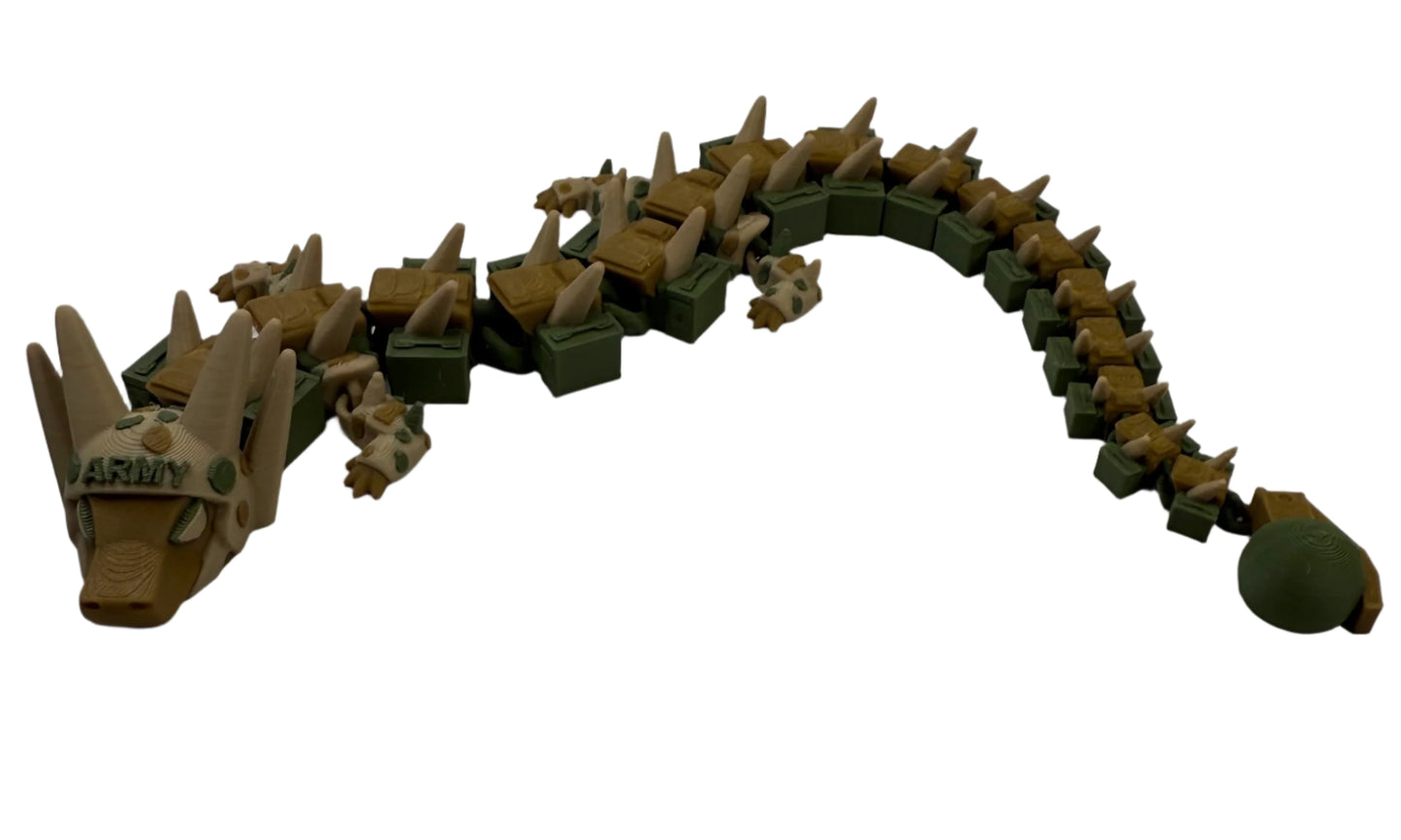 Desert Camo Dragon (Small) – 3D Printed